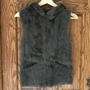 Rabbit fur vest